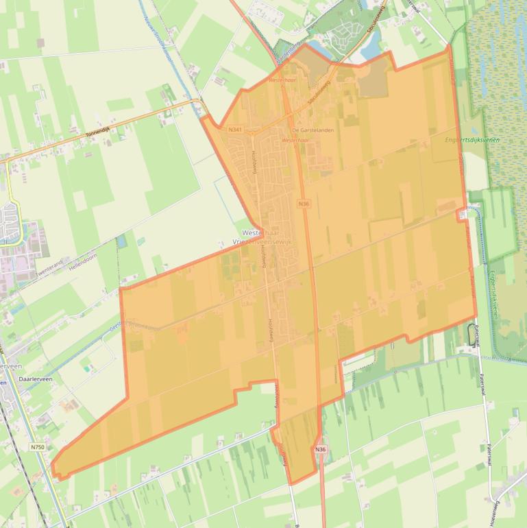 Kaart van postcodegebied 7676.