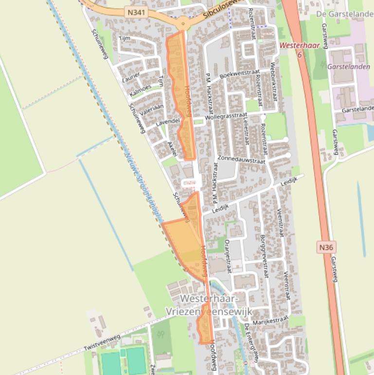 Kaart van postcodegebied 7676AD.