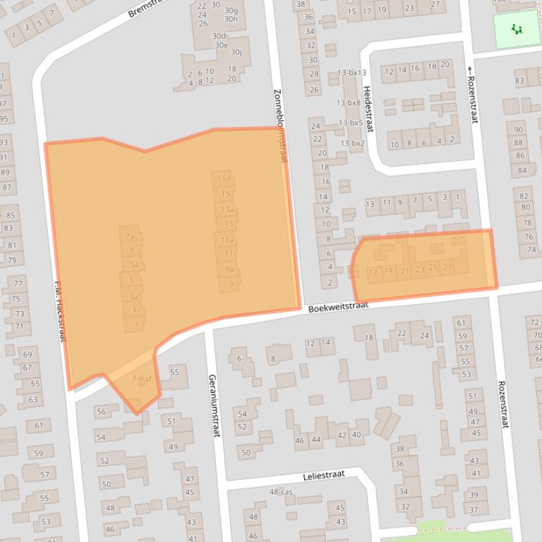 Kaart van postcodegebied 7676BX.