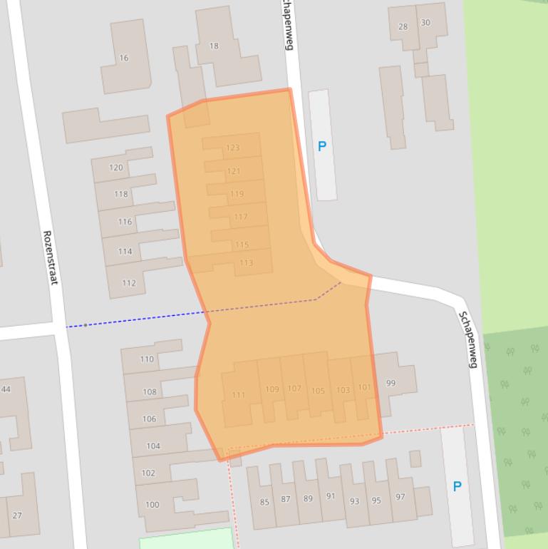 Kaart van postcodegebied 7676CX.