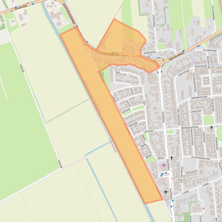 Kaart van postcodegebied 7676SL.