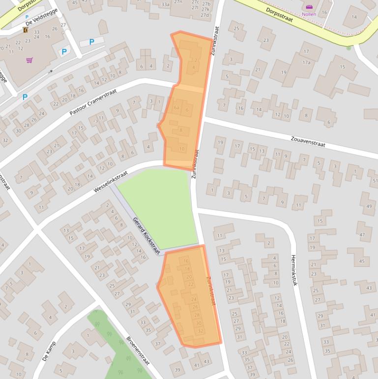 Kaart van postcodegebied 7678AC.