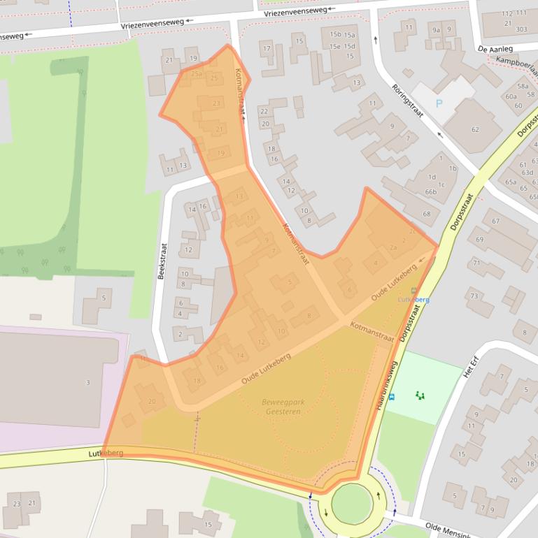 Kaart van postcodegebied 7678AK.