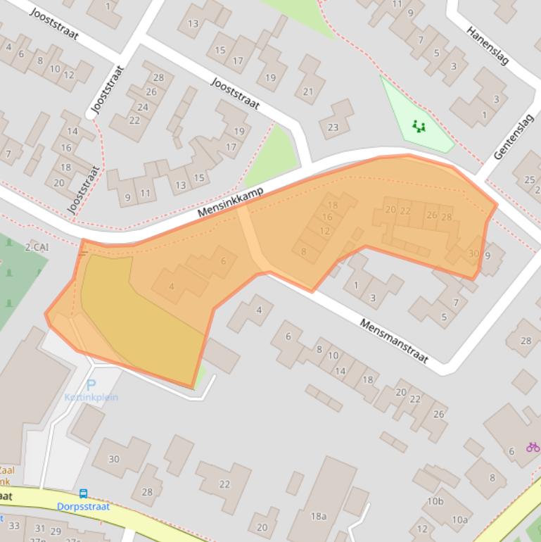 Kaart van postcodegebied 7678BE.