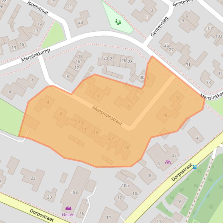 Kaart van postcodegebied 7678BG.