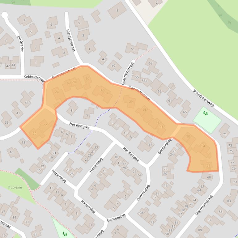 Kaart van postcodegebied 7678BK.