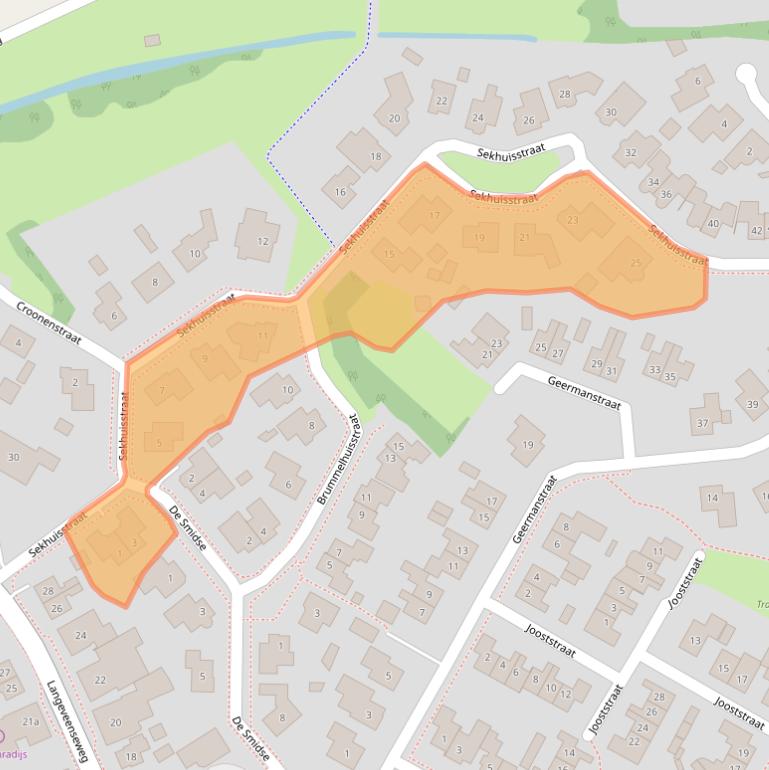 Kaart van postcodegebied 7678BV.