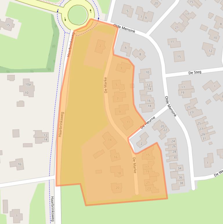 Kaart van postcodegebied 7678CD.