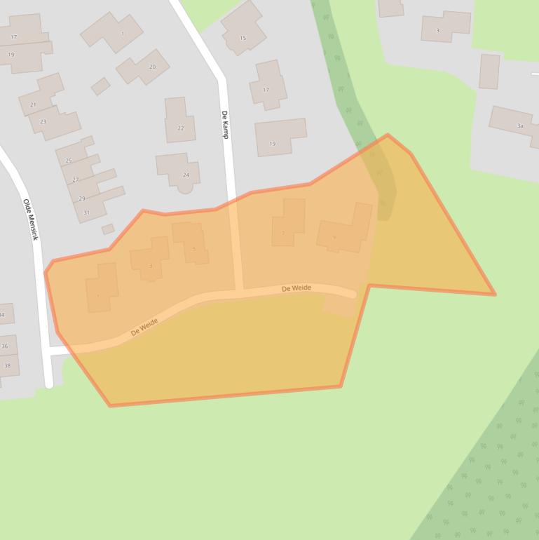 Kaart van postcodegebied 7678CL.