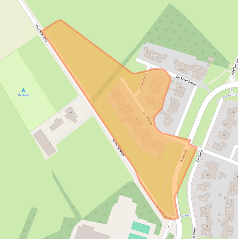 Kaart van postcodegebied 7678DN.