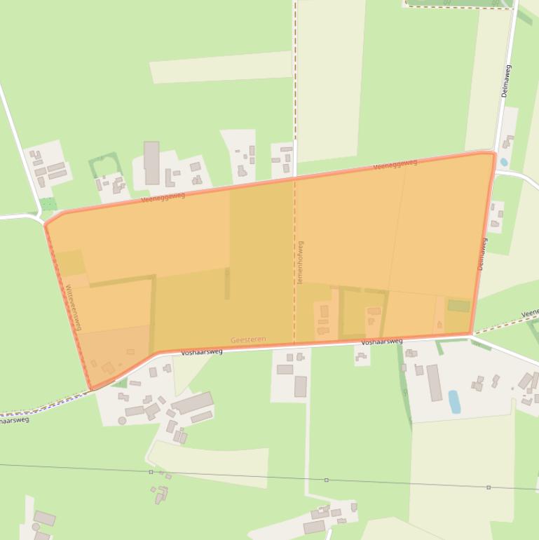 Kaart van postcodegebied 7678RB.