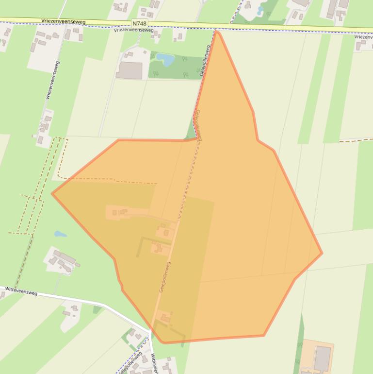 Kaart van postcodegebied 7678RJ.