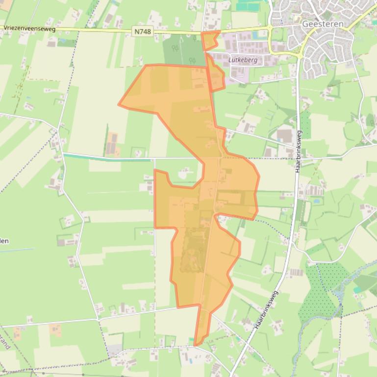 Kaart van postcodegebied 7678RL.
