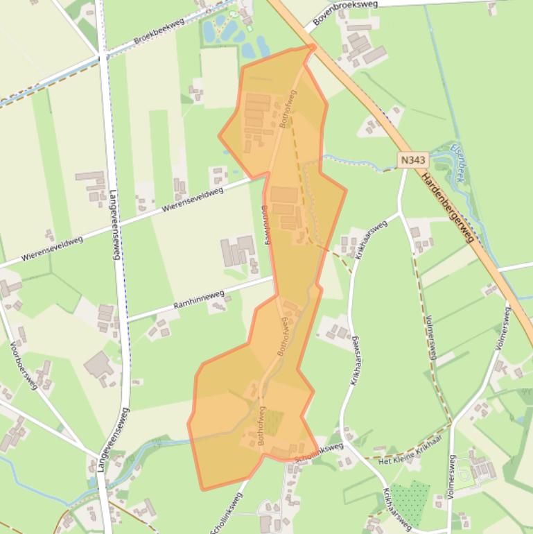 Kaart van postcodegebied 7678SN.