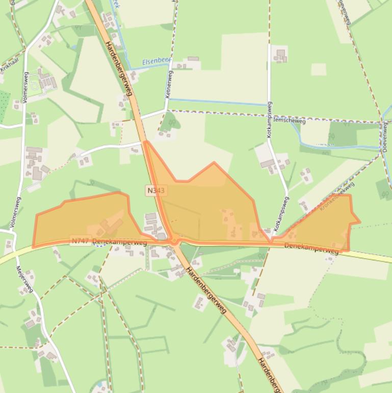 Kaart van postcodegebied 7678SX.