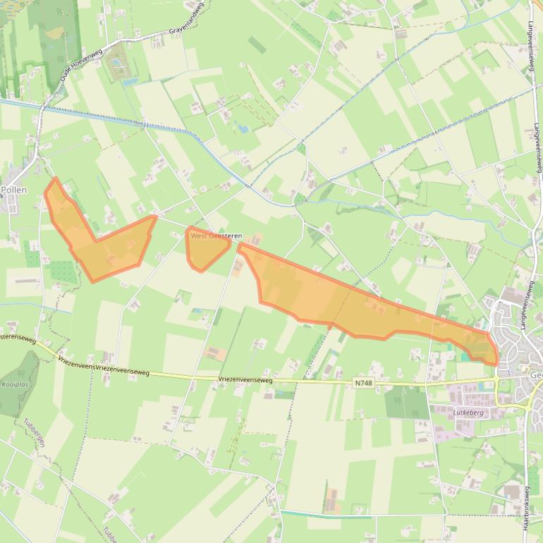 Kaart van postcodegebied 7678TA.