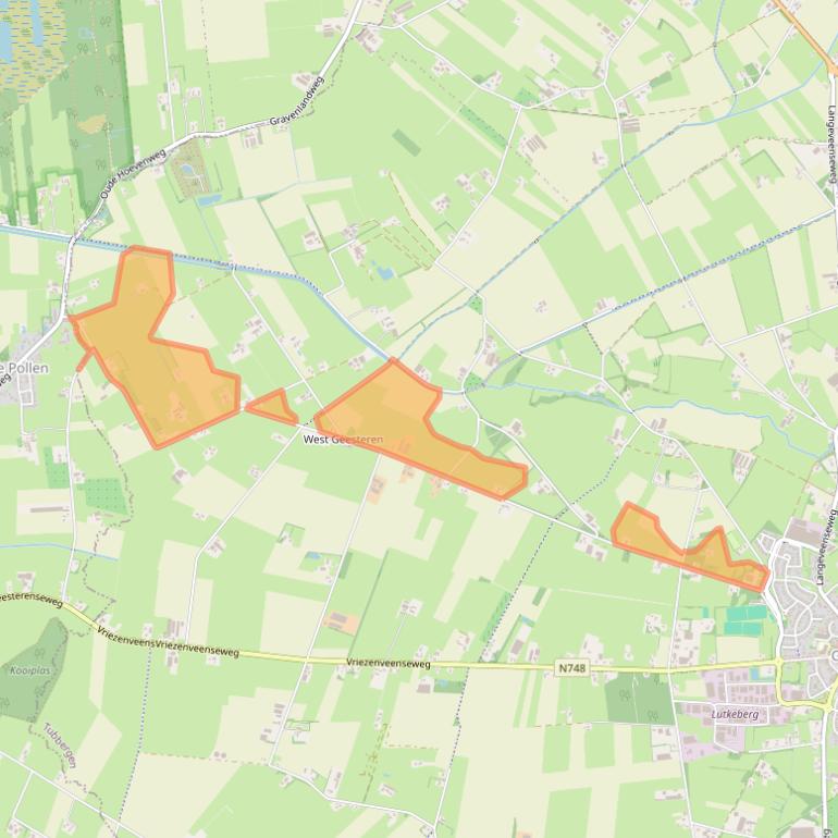 Kaart van postcodegebied 7678TB.