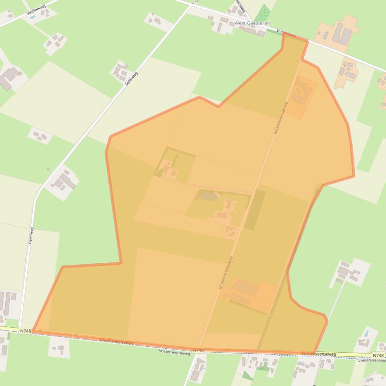 Kaart van postcodegebied 7678TG.