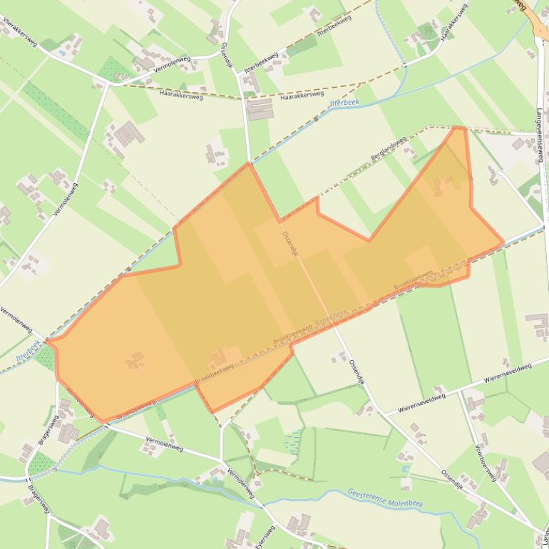 Kaart van postcodegebied 7678TN.