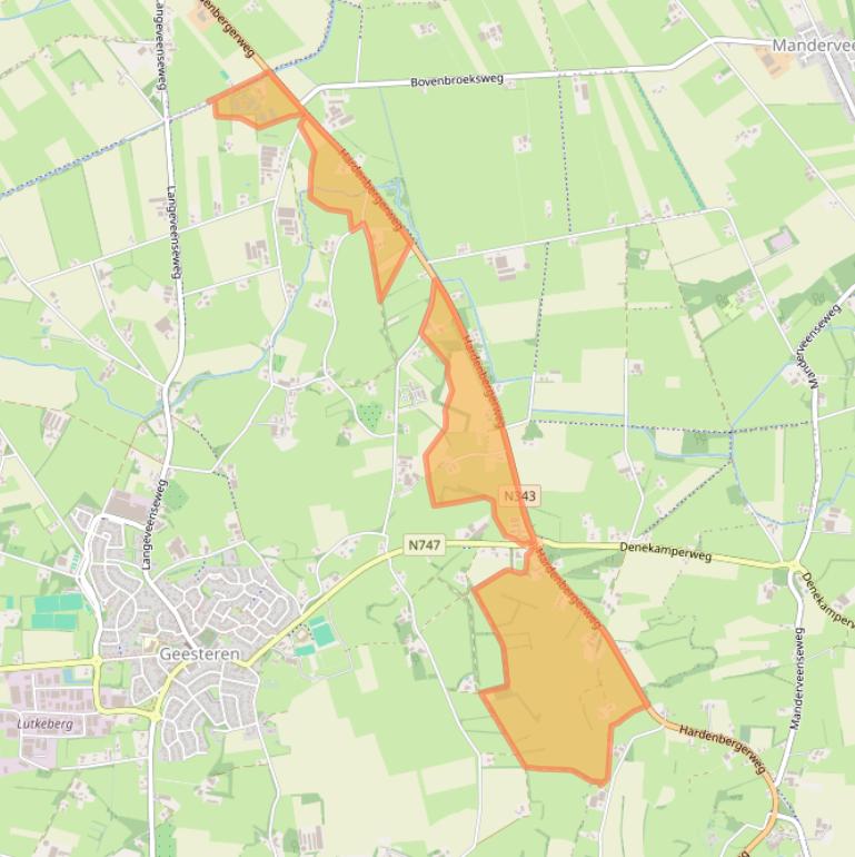 Kaart van postcodegebied 7678VR.