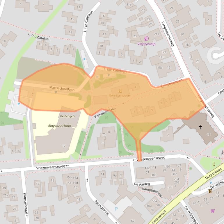 Kaart van postcodegebied 7678VV.