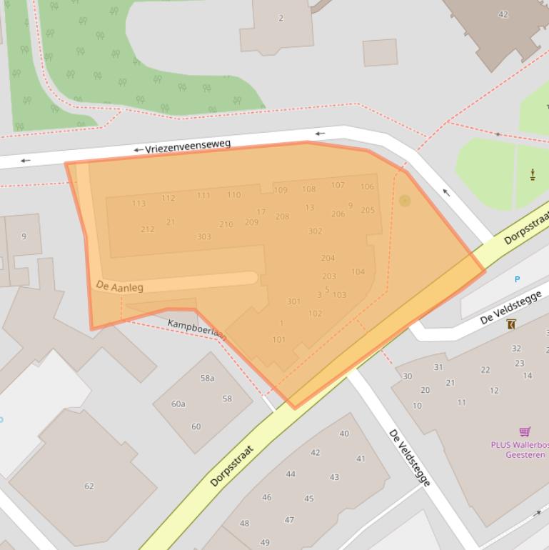 Kaart van postcodegebied 7678VZ.