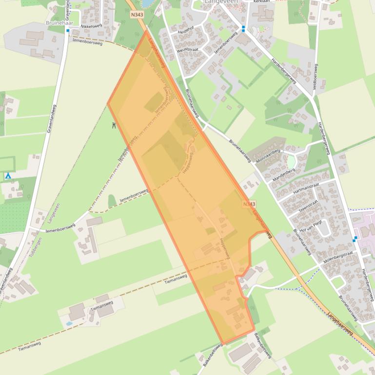 Kaart van postcodegebied 7679TG.