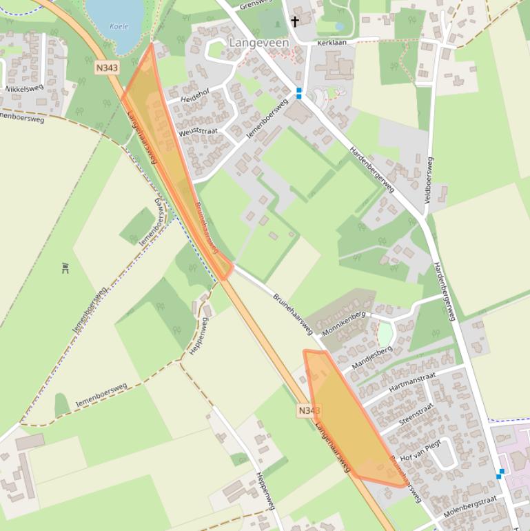 Kaart van postcodegebied 7679TH.