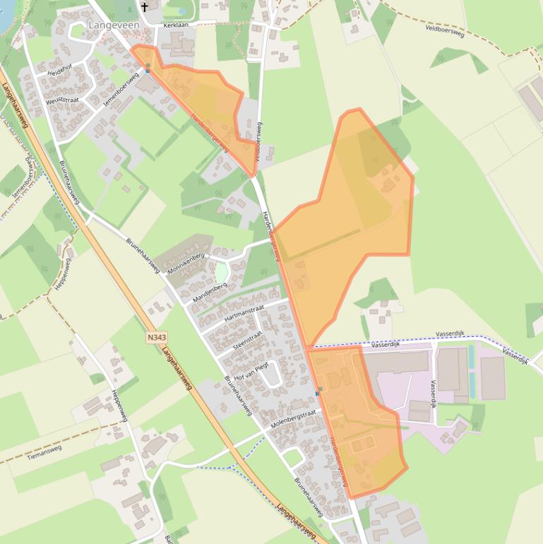 Kaart van postcodegebied 7679VJ.