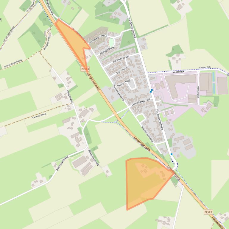 Kaart van postcodegebied 7679VZ.