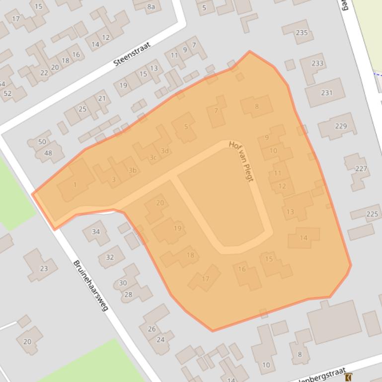 Kaart van postcodegebied 7679WG.