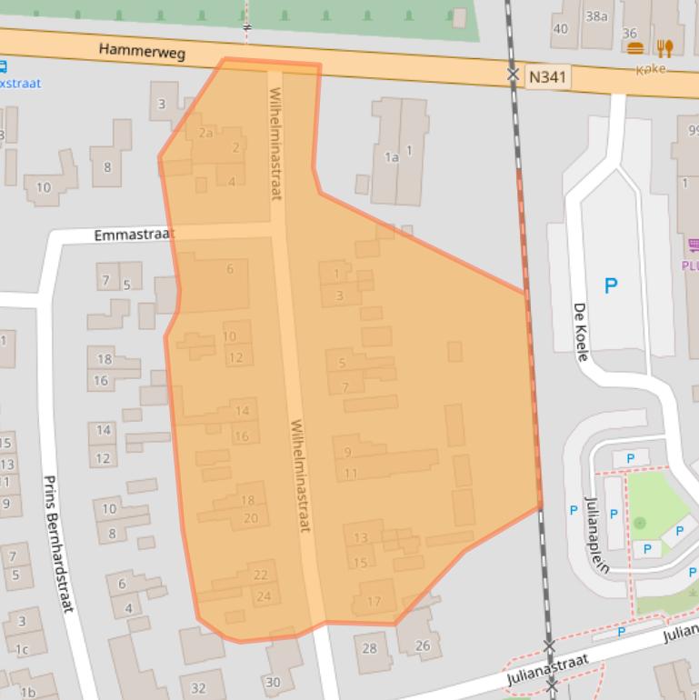 Kaart van postcodegebied 7681AC.
