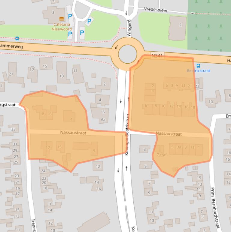 Kaart van postcodegebied 7681AE.