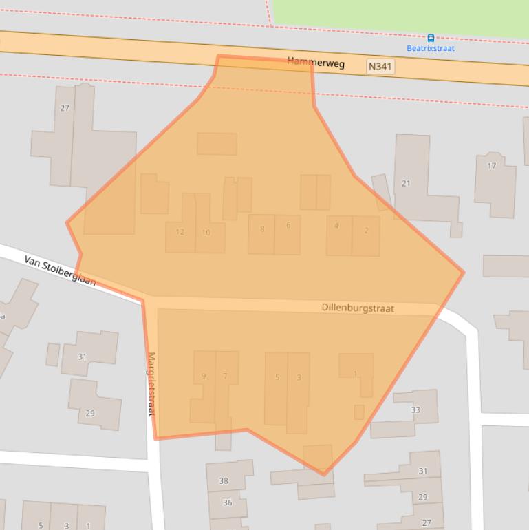 Kaart van postcodegebied 7681AK.