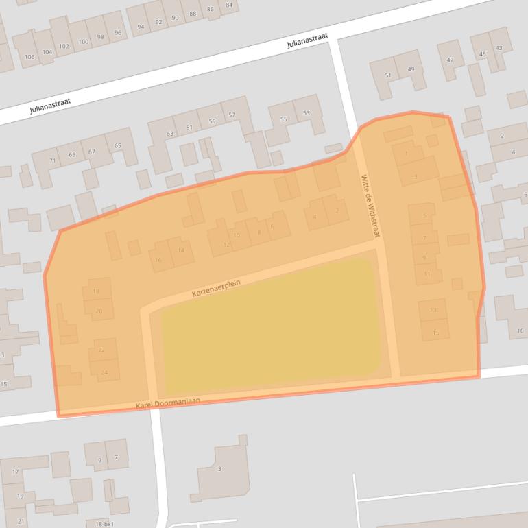 Kaart van postcodegebied 7681AT.