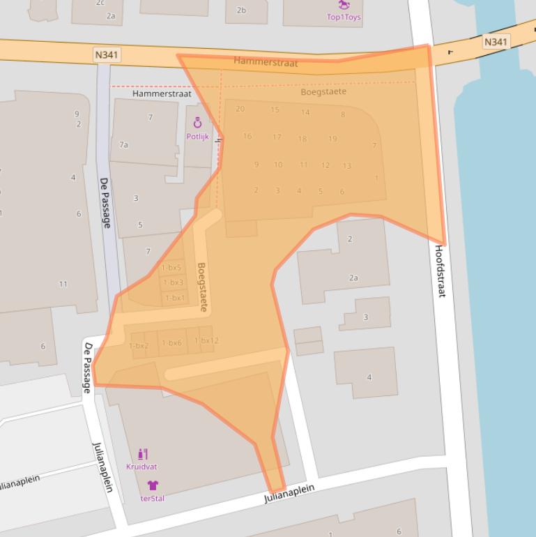 Kaart van postcodegebied 7681DD.