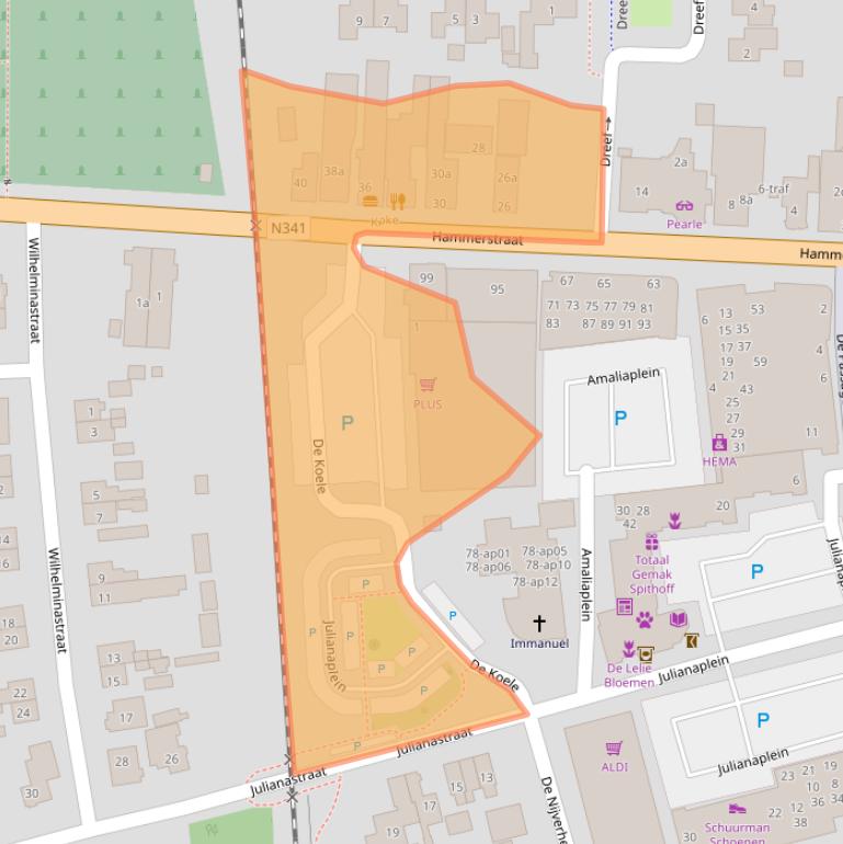Kaart van postcodegebied 7681DE.