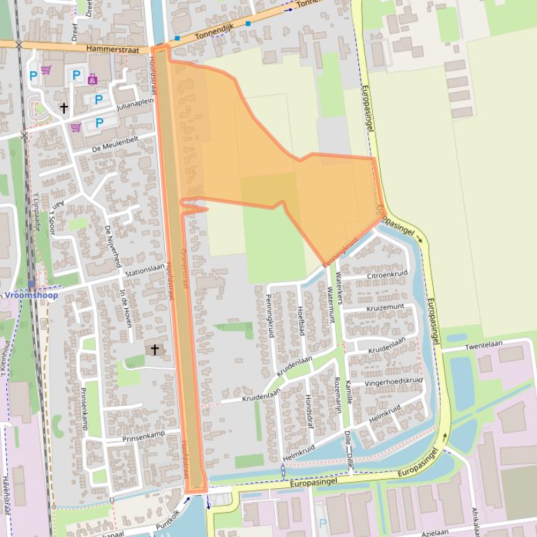 Kaart van postcodegebied 7681DM.