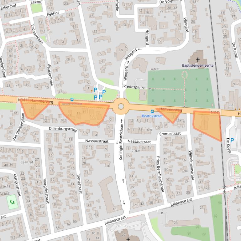 Kaart van postcodegebied 7681EH.