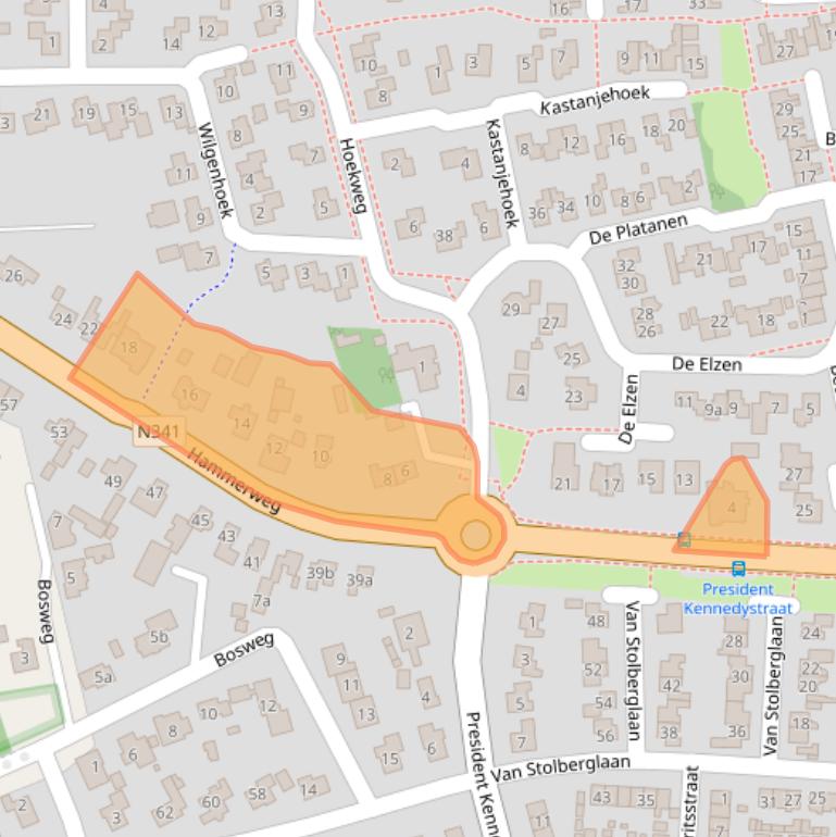 Kaart van postcodegebied 7681EK.