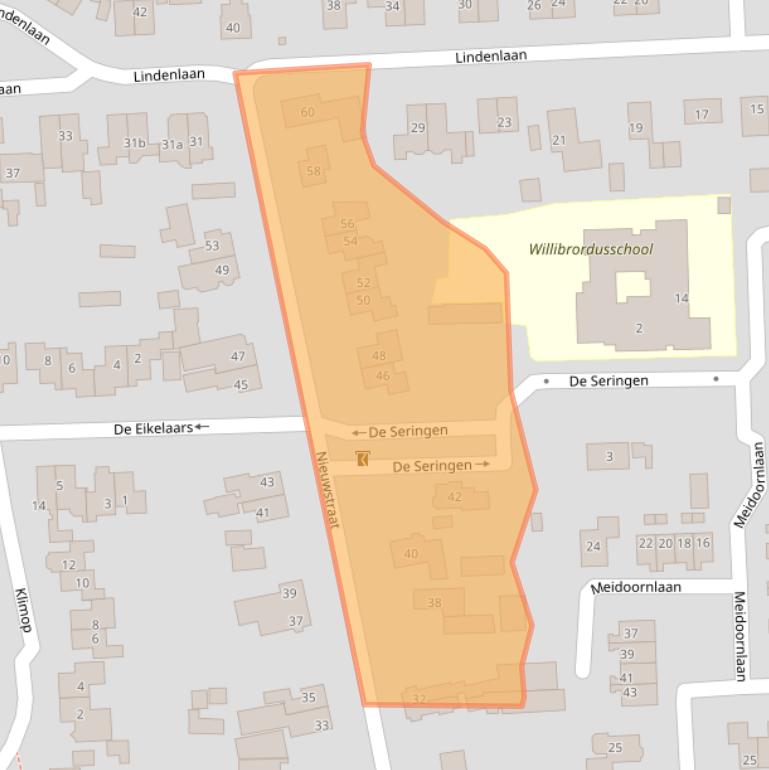 Kaart van postcodegebied 7681ET.