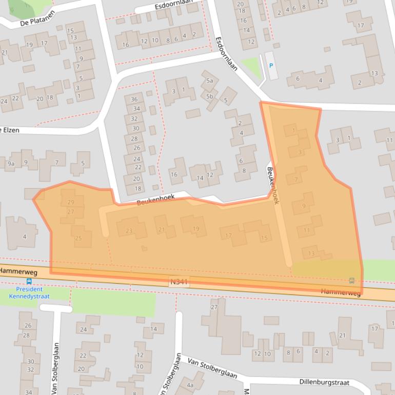 Kaart van postcodegebied 7681HJ.