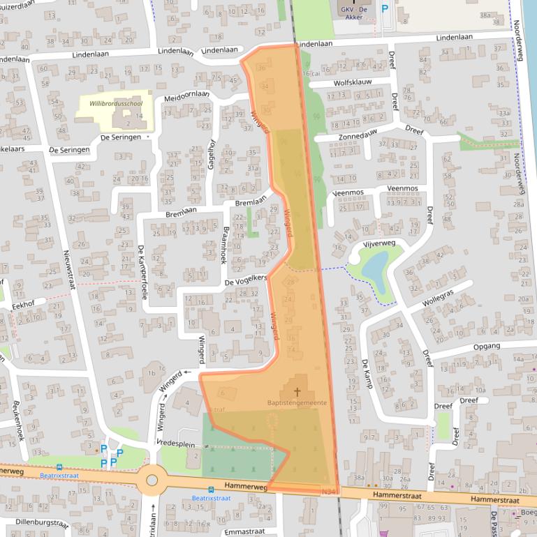 Kaart van postcodegebied 7681JA.