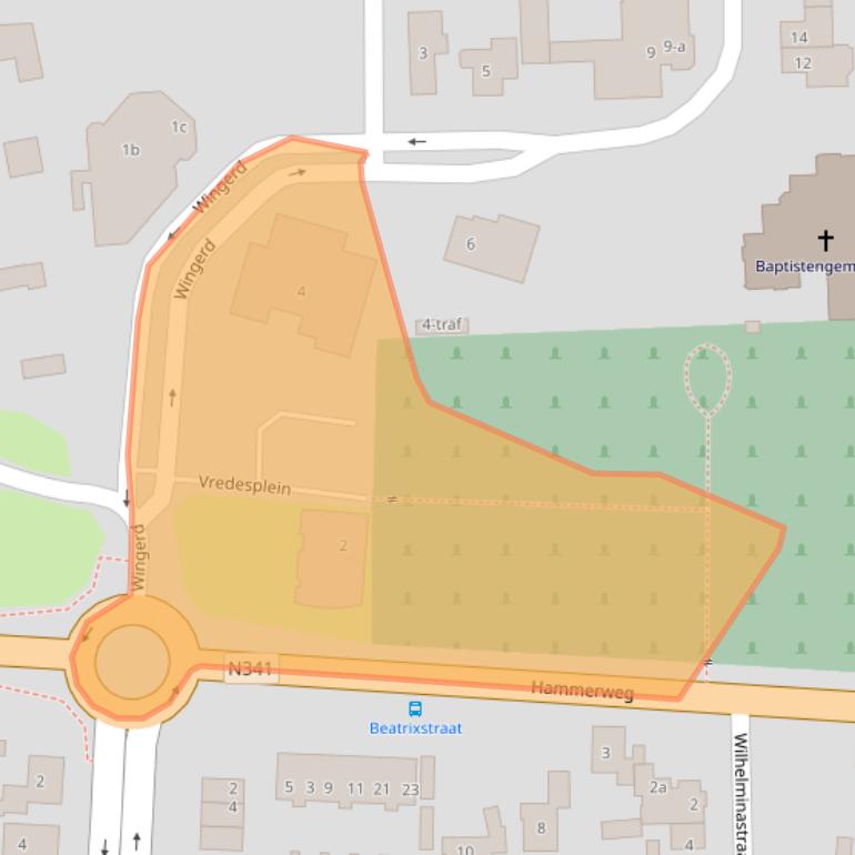 Kaart van postcodegebied 7681JG.