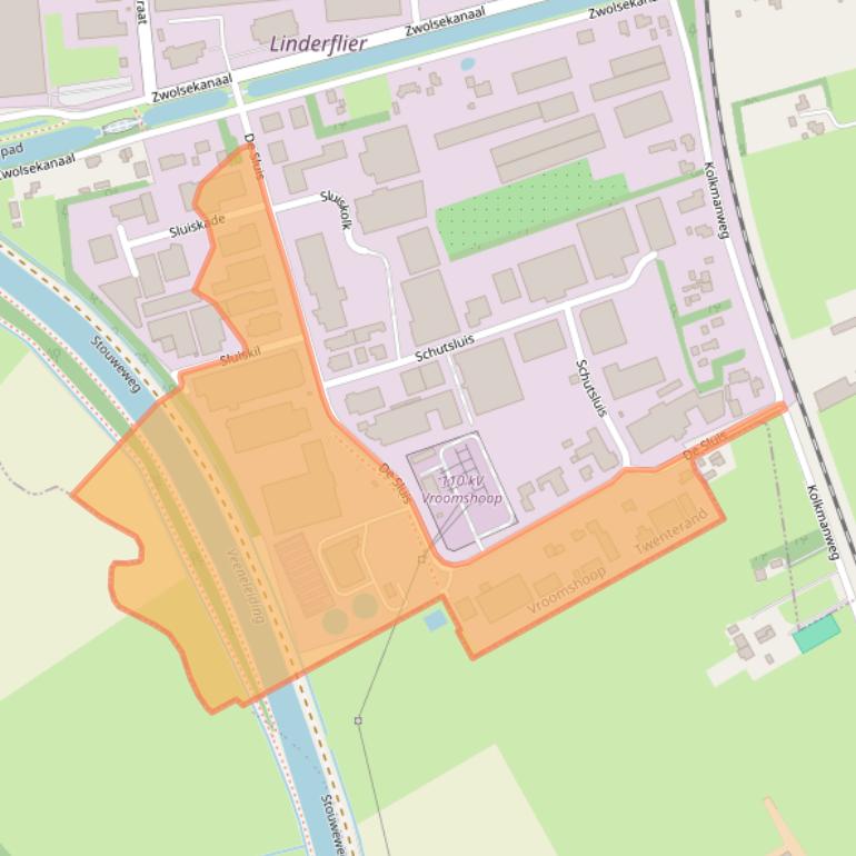 Kaart van postcodegebied 7681KB.