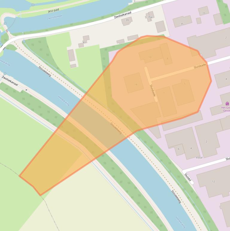 Kaart van postcodegebied 7681KE.