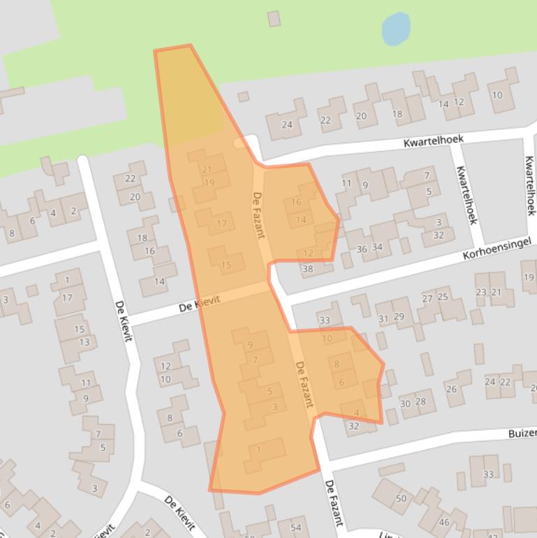 Kaart van postcodegebied 7681LJ.