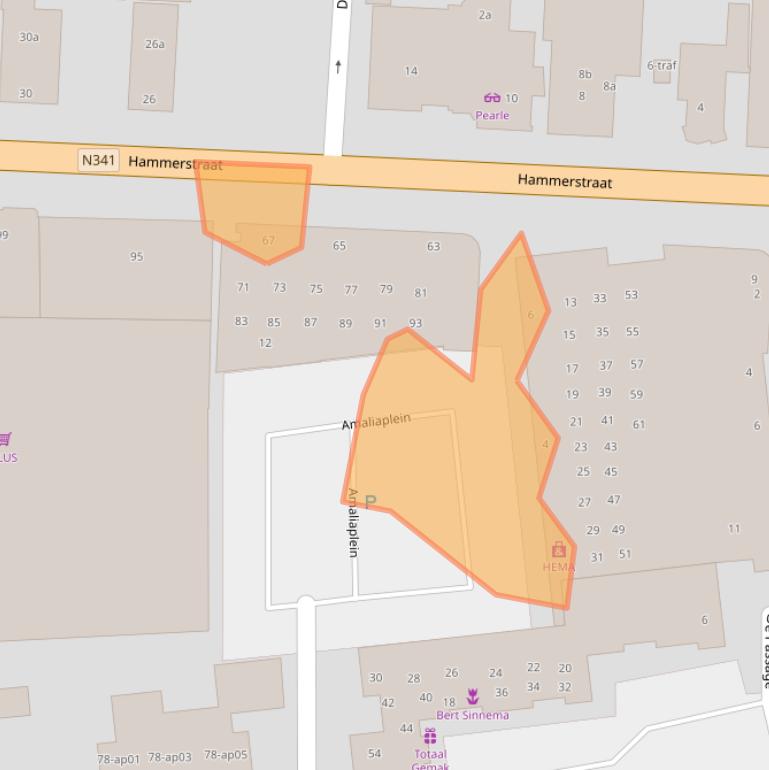 Kaart van postcodegebied 7681MG.