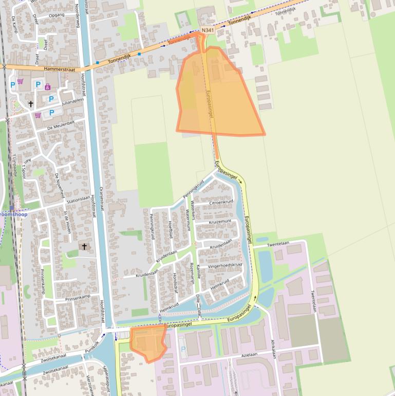 Kaart van postcodegebied 7681NA.