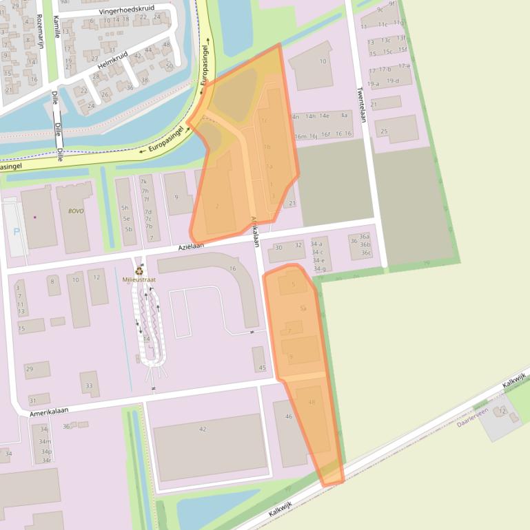 Kaart van postcodegebied 7681ND.